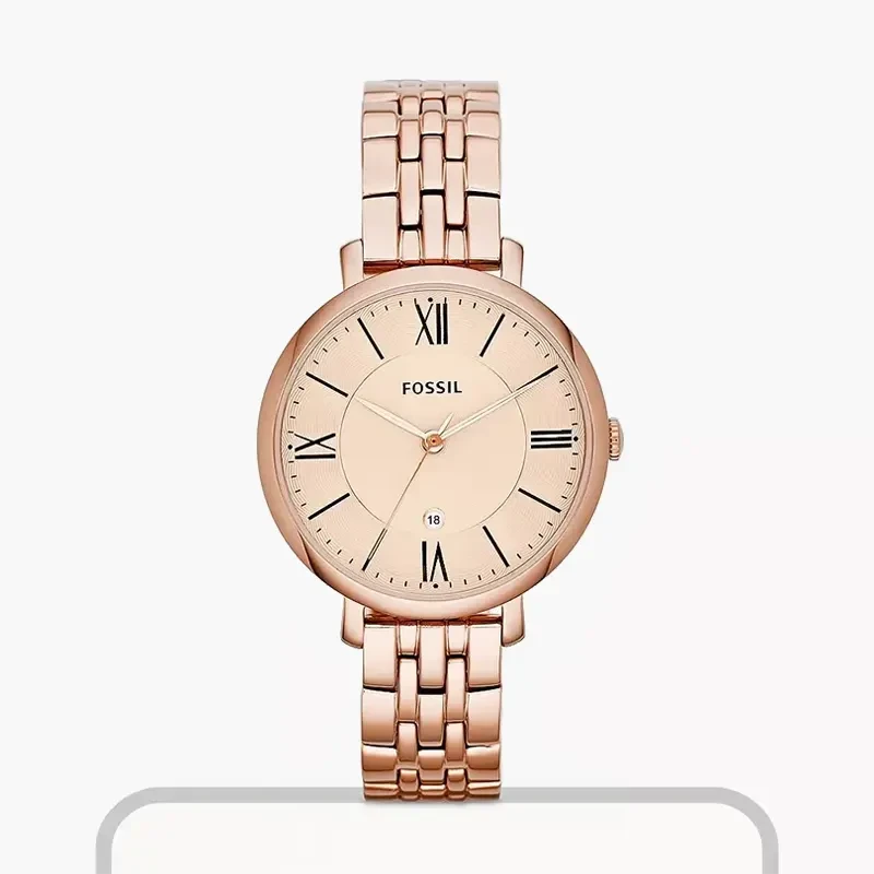 Fossil Jacqueline Rose Gold-tone Dial Ladies Watch- ES3435